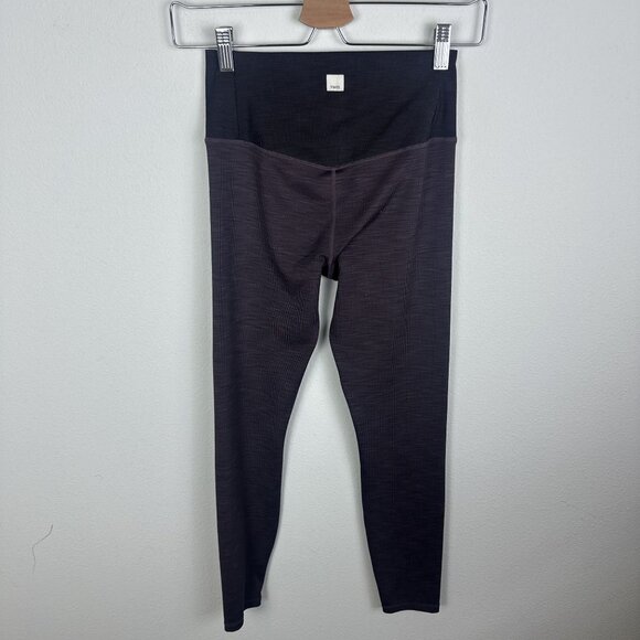 Vuori Lux Rib Studio Leggings XS Quartz Purple Soft Activewear Athletic Stretch - Picture 4 of 5